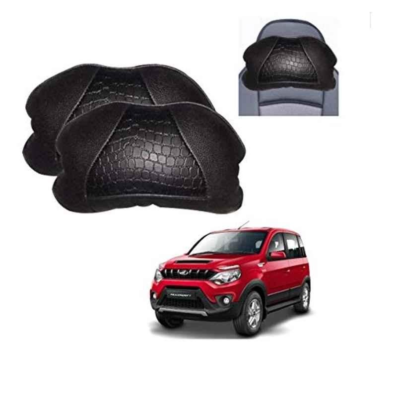 Kozdiko 2 Pcs Black Neck Rest Cushion Pillow Set for Mahindra NuvoSport