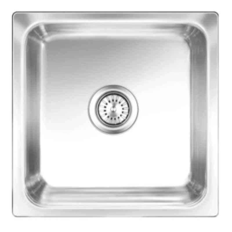 Nirali Omni Glossy Finish Kitchen Sink, Size: 410x410 mm