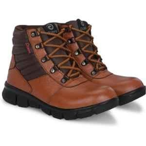 Ozarro Genuine Leather Steel Toe Tan Safety Shoes, S4453, Size: 7
