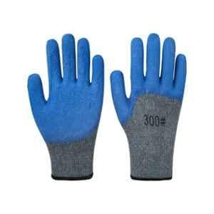 Swavind Nylon Grey & Blue Nitrile Coated Hand Safety Gloves, Size: Free (Pack of 10)