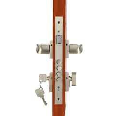 Buy Saze Stainless Steel Satin Finish 4 Bullet Pin Mortise Door Lock Set  with 3 Computer Keys, Fasino-Rose-OsK-1 Online At Price ₹1792