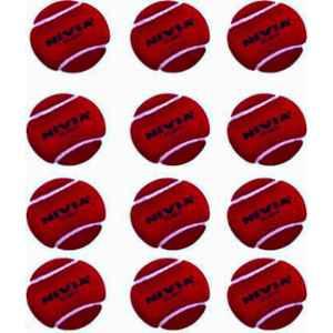 Nivia Heavy Cricket Tennis Ball (Pack of 12, Red) Cricket Tennis Ball (Pack of 12)