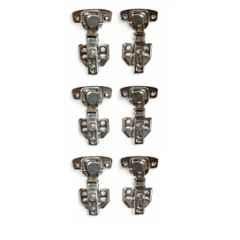 Onmax 6 Pcs 150g Stainless Steel 8 Crank Half Overlay Soft Close Fix Plate Door Hinge Set, SSSCHFIX150-8N2