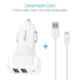 Portronics Car Power 2P White 2.1A Car Charger with Dual USB Port, POR-152