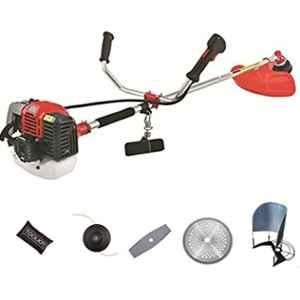 KISTON KOREA 2.2HP 52CC 2 Stroke Heavy Duty Petrol Engine Brush Cutter with Paddy Guard & Accessories Set, KEBC52