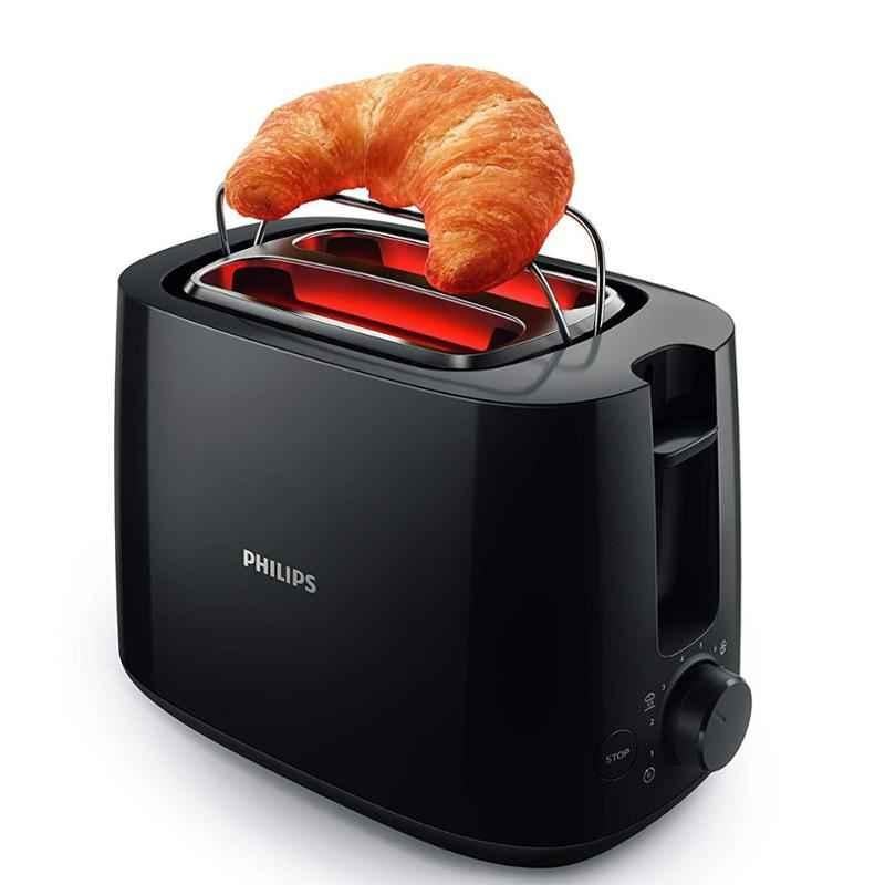 Philips Daily Collection 550-650W Black Toaster Bun Warmer, HD2583/90