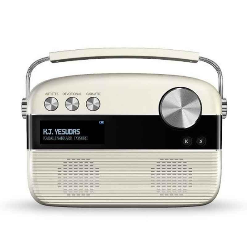 Saregama Carvaan 1.0 Porcelain White Portable Digital Music Player, SC03-M-WHT