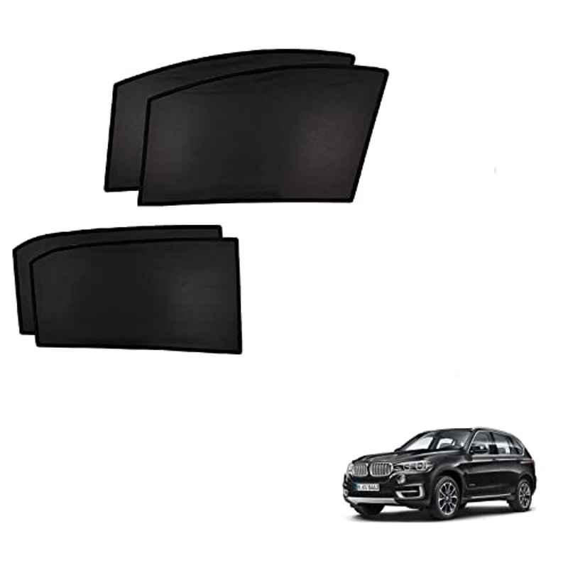 Kozdiko 4 Pcs Custom Fit Non Magnetic Curtains Mesh Car Sun Shade Set for X5