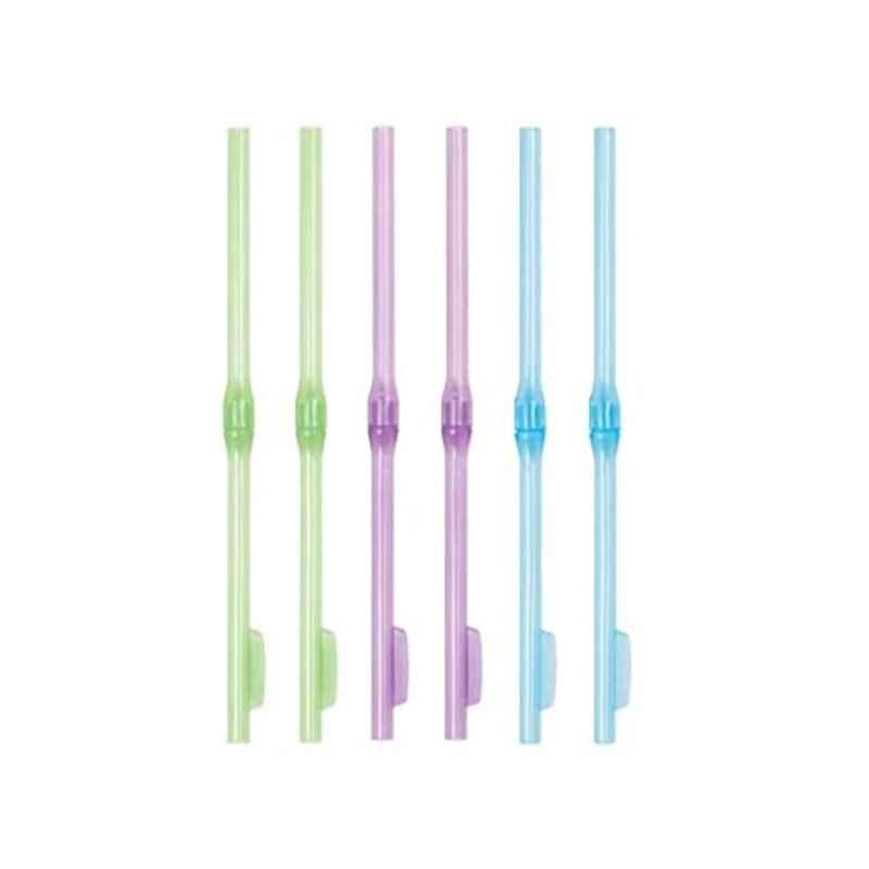 Sistema Plastic 6Pcs Reusable Drinking Straws, 9414202214119