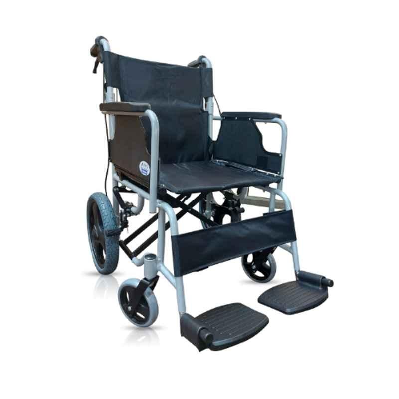 VMS VWE1049 Traverse Aluminium Blue Lightweight Wheelchair with Seat Belt