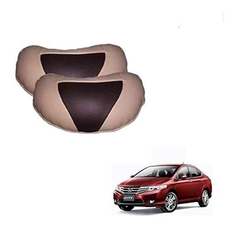 Buy Kozdiko 2 Pcs Beige Brown Car Neck Rest Cushion Pillow Set for Honda City Ivtec 2010 2014 Online At Price 356