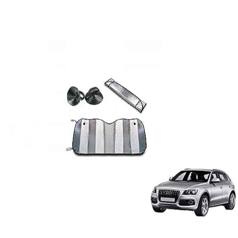 Kozdiko Aluminium Foil UV Protection Silver Windshield Sun Shade for Audi Q5