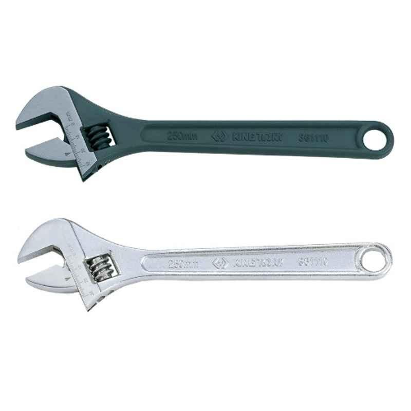 King Tony 30mm Chrome Vanadium Alloy Steel Adjustable Wrench, 3611-10R