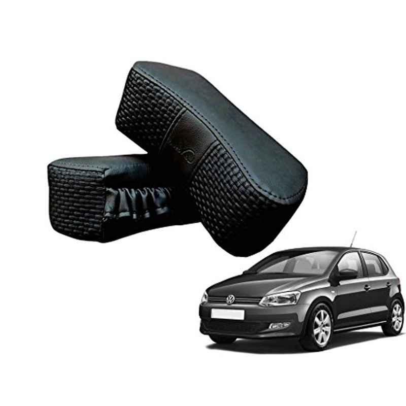 Kozdiko 2 Pcs Memory Foam Black Luxurious Neck Rest Set for Volkswagen Polo, koz_35087