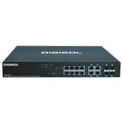 Digisol 8 Port 10/100/1000 Mbps Web Managed Gigabit Ethernet PoE Switch with 4 Combo Ports, DG-GS1512HP