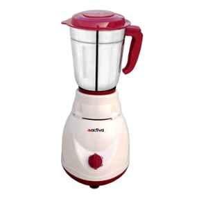 Activa Pluto 500W ABS Red & White Mixer Grinder with 1 Jar for Smoothies, Chutney & Shakes