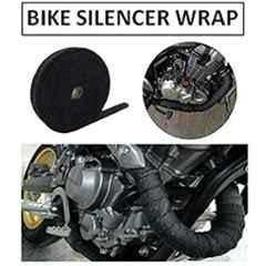AOW Black Silencer Wrap Bike Exhaust Shield for All Royal Enfield Models (Length : 3 Mtrs) W-13