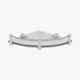 Kerovit 12x12 inch Silver ABS Chrome Finish Oval Range Glass Corner Shelf, KA980014