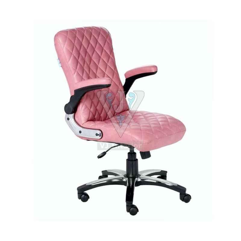 VJ Interior Dark Pink Semi Designer Executive Chair, VJ-707