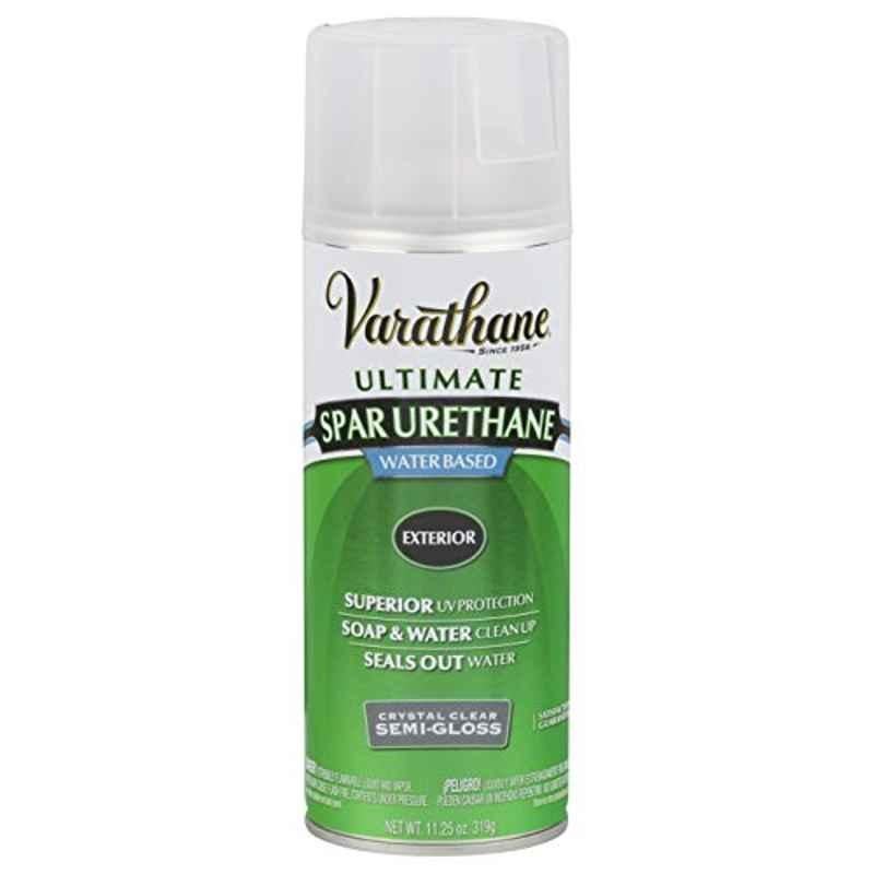 Rust-Oleum Varathane 11.25 Oz Crystal Clear Semi-Gloss Ultimate Spar-Urethane Water Based Aerosol, 250181