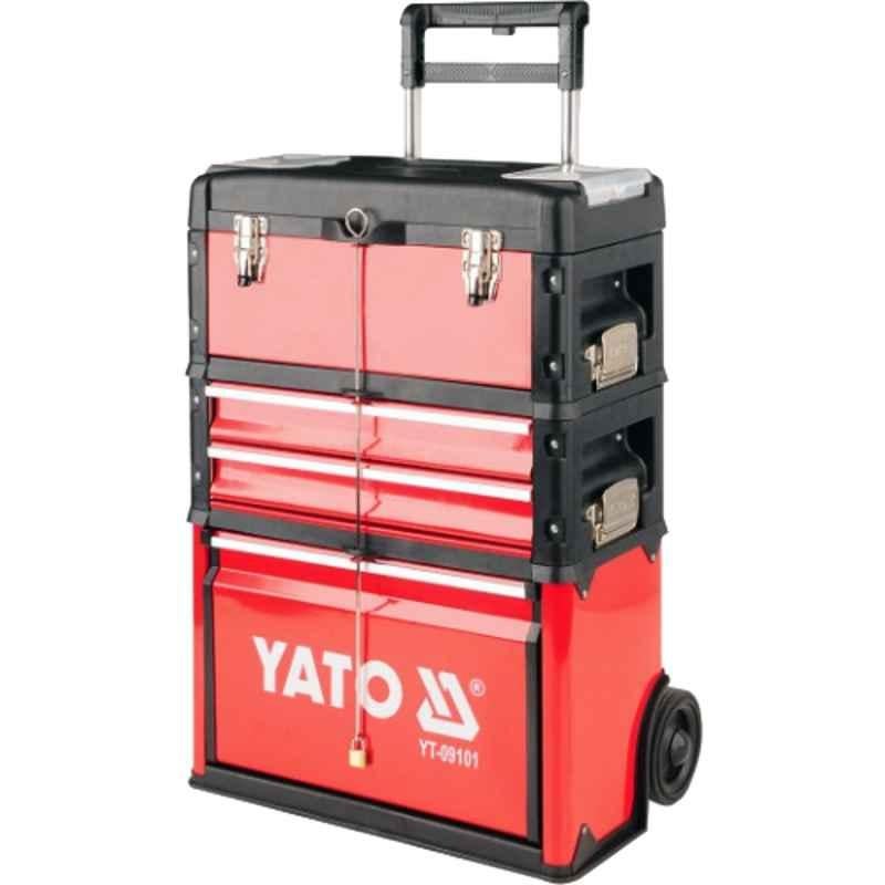 Yato 520X320X720mm Tools Trolley Box with Wheel, YT-09101