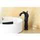 Bassino 12 inch Brass Black Swan Single Handle Hot & Cold Wash Basin Mixer Tap, BTT_2048