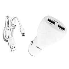 Meenu Arts Led Car USB Charger Dual Car Mobile Charge 3.0A with Cable for Skoda Laura