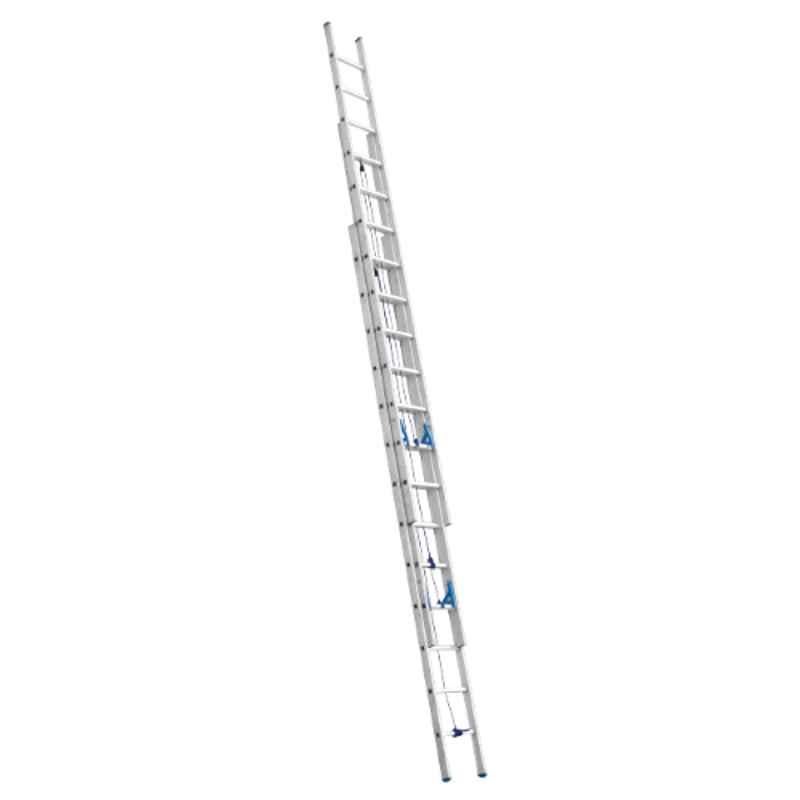 Topman 5+5+5 Step Aluminium Triple Section Straight Ladder, TSSTAL5