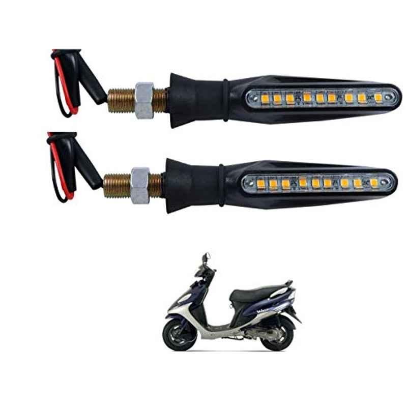 Kozdiko 4 Pcs Plastic Front & Rear Side Sleek Yellow Bike Indicator Set for Bajaj Wave