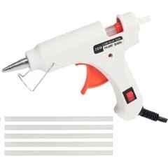 Gunstick 20W White Glue Gun with 5 Pcs Transparent Glue Sticks