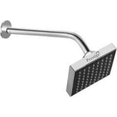 Prestige 4x4 inch Brass Chrome Finish Over Head Square Rain Shower with Arm