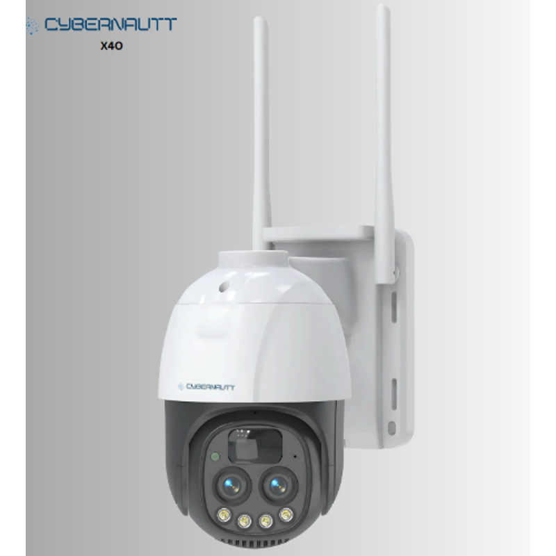 Cybernautt X4O 6MP Dual Lens Full HD PTZ 4G Sim Camera with Colour Night Vision, Human Detect, 10X Zoom, 2 Way Audio & Support SD Upto 256 GB