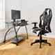 Modern India Seating Leatherette Cream & Black High Back Gaming Chair, MISG14