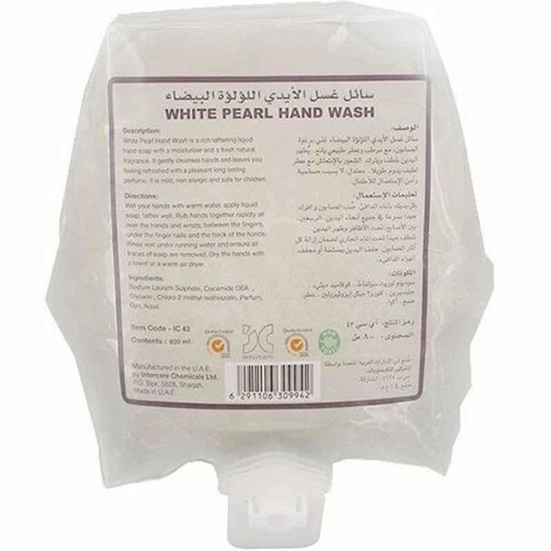 Intercare Hand Wash, Pearl White, 800ml
