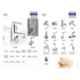 Oleanna Brass Silver Chrome Finish Sink Mixer