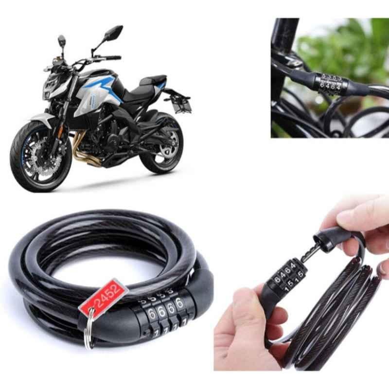 Auto Pearl PVC & Plastic Black Combination Cable Lock for 400NK, 537