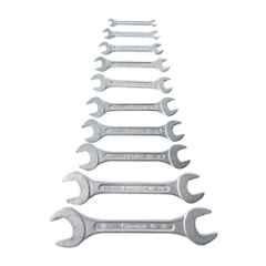 Eastman 10 Pcs Chrome Vanadium Steel Double Open-End Jaw Spanner Wrench Set, E-2001