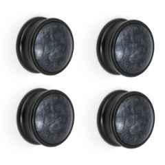 Plantex Knobs for Drawers/Drawer Knobs/Round Knob for Cabinets/Pull-Push Knob for Kitchen/Bedroom/Office Drawer (Pack of 4) Black