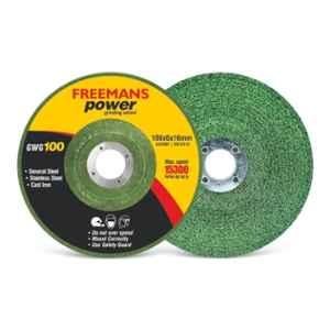 Freemans Power 4 inch Aluminium Oxide Green Grinding Wheels, GWG100 (Pack of 25)