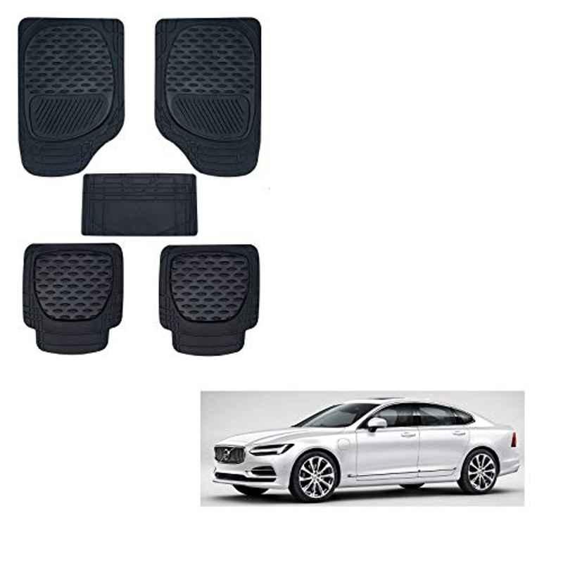 Kozdiko 6255 5 Pcs Rubber & PVC Black Heavy Car Foot Mat Set for Volvo S90