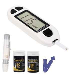 Control D White Blood Glucose Monitor Kit with 100 Strips