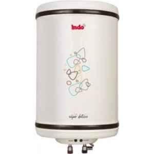 INDO Super Deluxe 15 Litre 1000W Mild Steel White Storage Geyser with Steel Tank