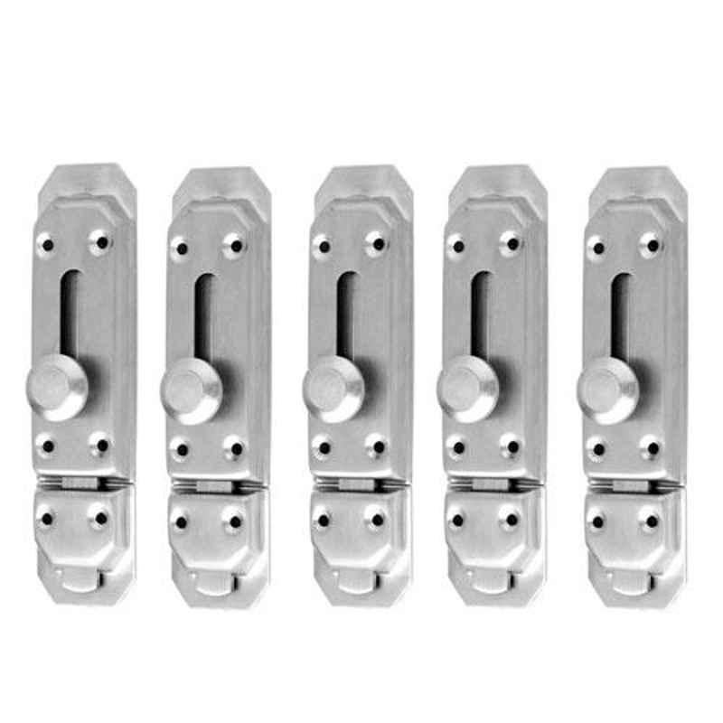 Nixnine 4 inch Stainless Steel Door Latch Lock, SS_LTH_A-604_4IN_5PS (Pack of 5)