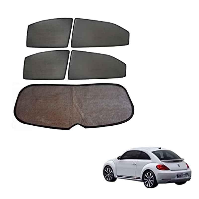 Kozdiko 5 Pcs Mesh Black Fixed Window & Rear Sun Shades Set for Volkswagen Beetle