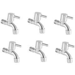 Prestige Turbo Stainless Steel Chrome Finish Bib Cock, TRBO01 (Pack of 6)