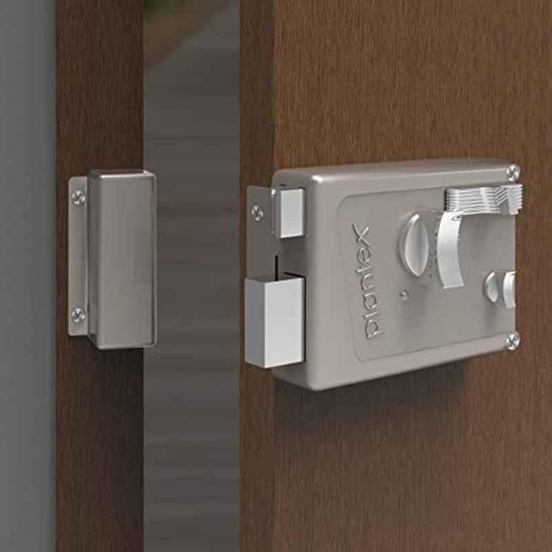 Plantex Heavy Duty Night Latch Door Lock with Key & Knob for Main Door/Inside Opening for Home, Hotel, Office Matt