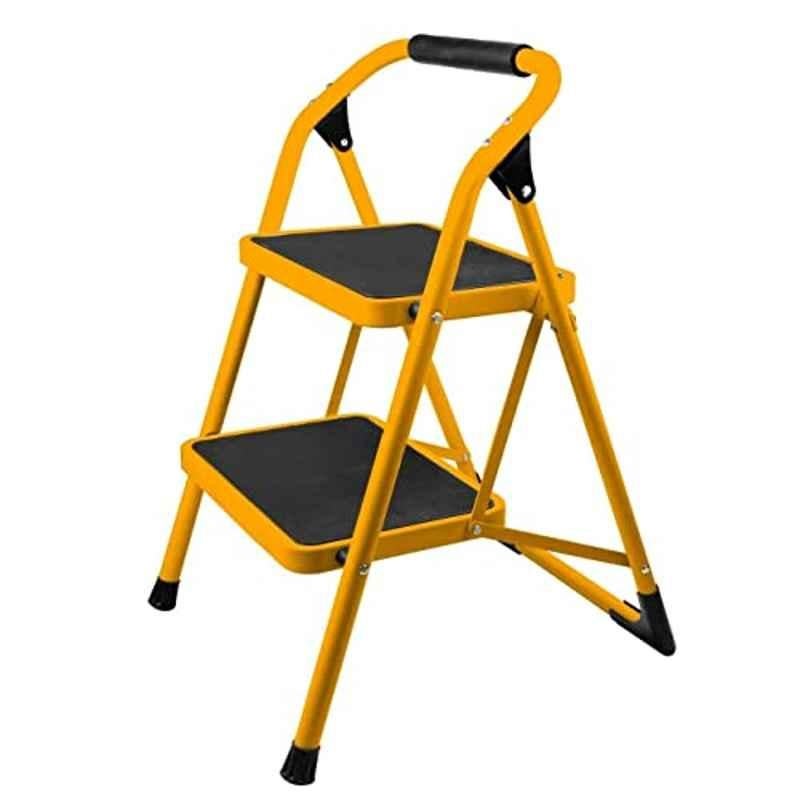 90kg Alloy Steel Yellow & Black Non-Slip Folding Step Ladder
