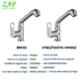 ZAP GEO 20x3 inch Brass Chrome Plated Swan Neck with Swivel Spout