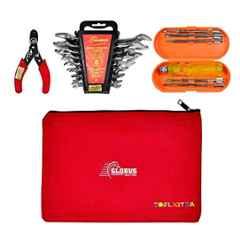 Globus 918 1 Pc Steel 6 inch Wire Stripper, 6 Pcs Screwdrivers & 8 Pcs Double Open End Spanners Hand Tool Set