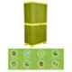 Supreme Fusion 2 Plastic Mehendi Green & Lemon Yellow Medium Size Multipurpose Cupboard, Fusion02-MG